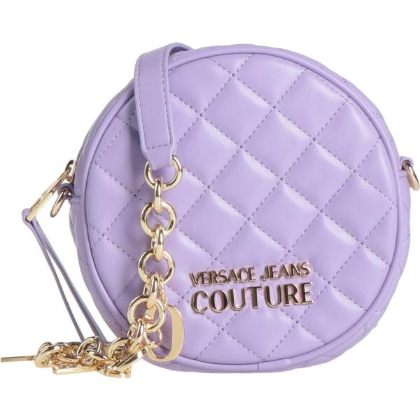 borse a tracolla Versace Jeans Couture viola tinta unita