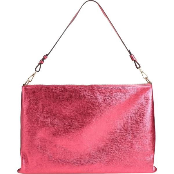 borse a spalla My-Best Bags rosso tinta unita
