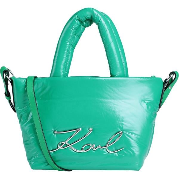 borse a mano Karl Lagerfeld verde tinta unita
