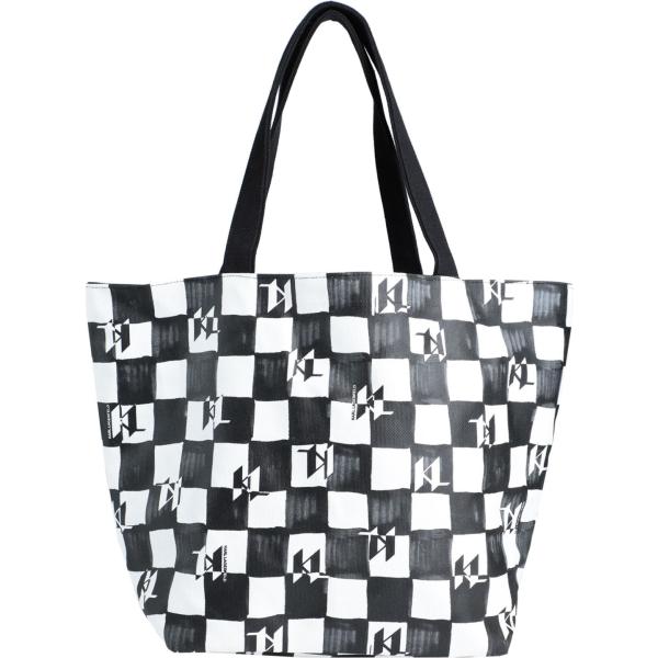 borse a mano Karl Lagerfeld bianco a quadri