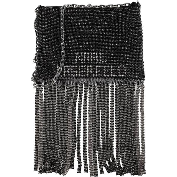 borse a mano Karl Lagerfeld nero tinta unita