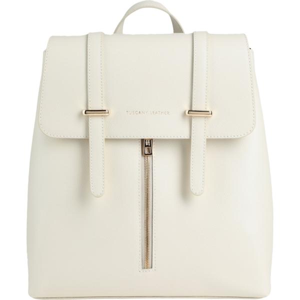 zaini Tuscany Leather bianco tinta unita