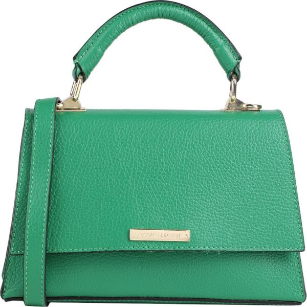 borse a mano Tuscany Leather verde tinta unita