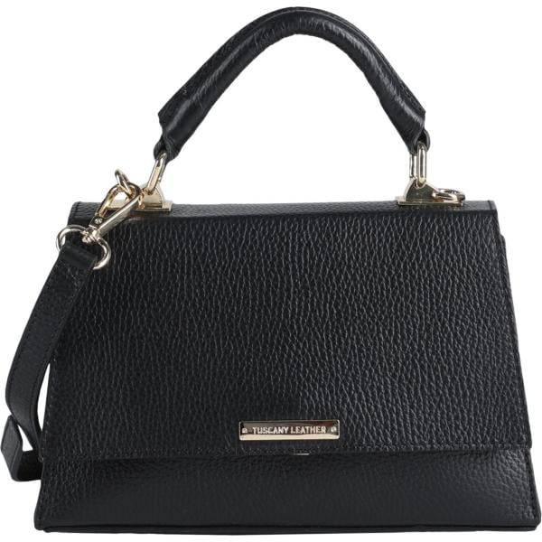 borse a mano Tuscany Leather nero tinta unita