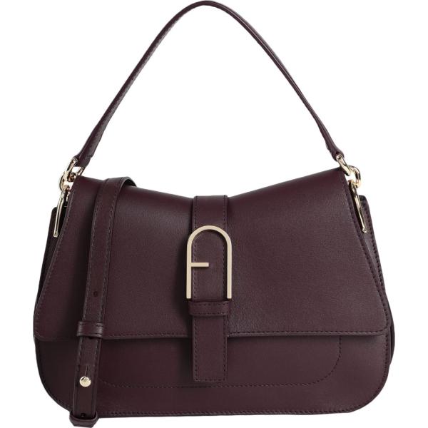 borse a mano Furla marrone tinta unita