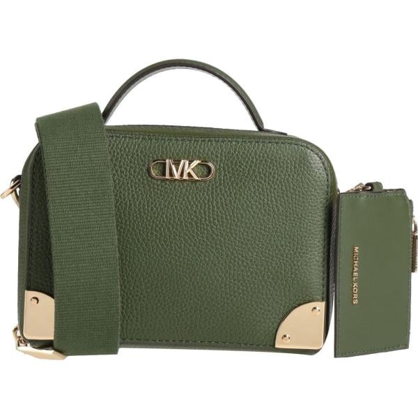 borse a tracolla Michael Michael Kors verde tinta unita