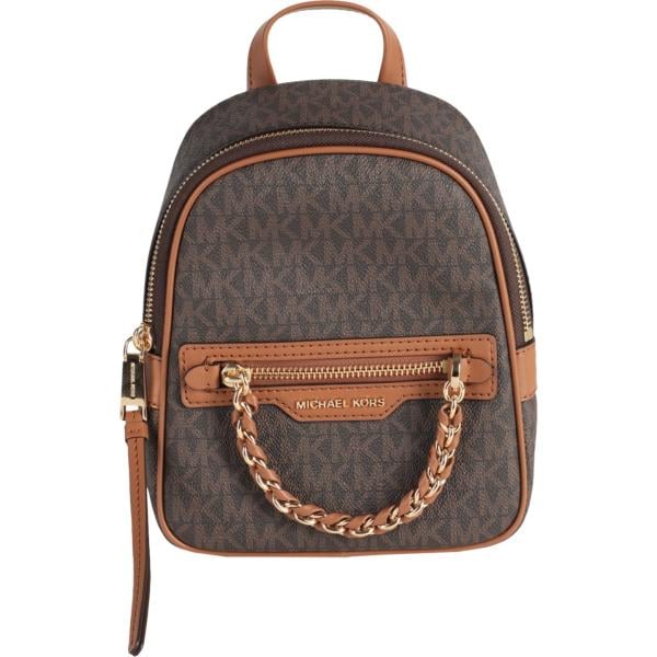 zaino da donna in bianco neve con zip Michael Michael Kors