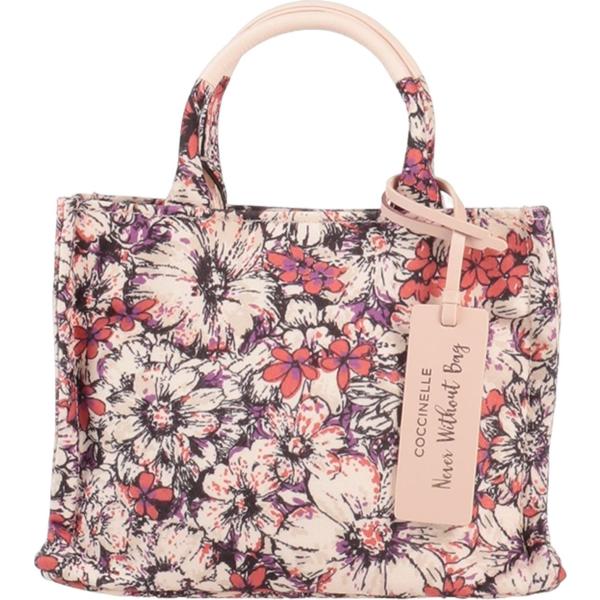 borse a mano Coccinelle marrone a fiori