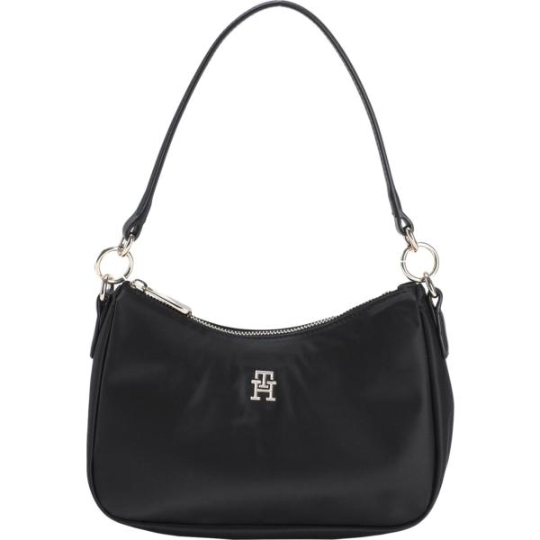 borse a mano Tommy Hilfiger nero tinta unita