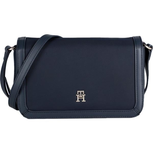 borse a tracolla Tommy Hilfiger blu tinta unita
