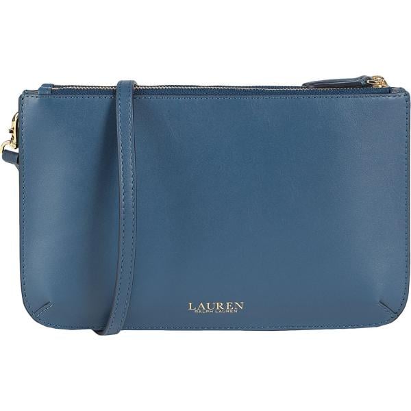 borse a tracolla Lauren Ralph Lauren blu tinta unita