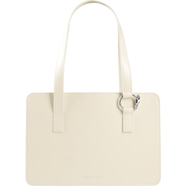 borse a mano Trussardi bianco tinta unita