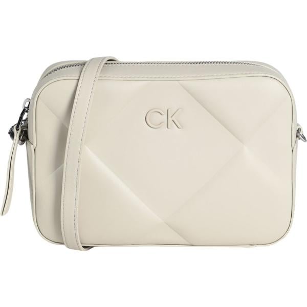 borse a tracolla Calvin Klein bianco tinta unita