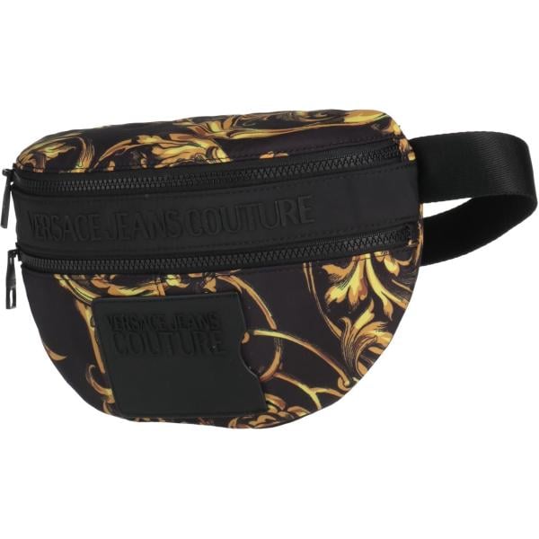 Marsupio da donna in nero pece con stampe con zip Versace Jeans Couture Versace Jeans Couture