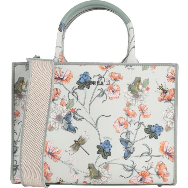 borse a mano Furla verde a fiori