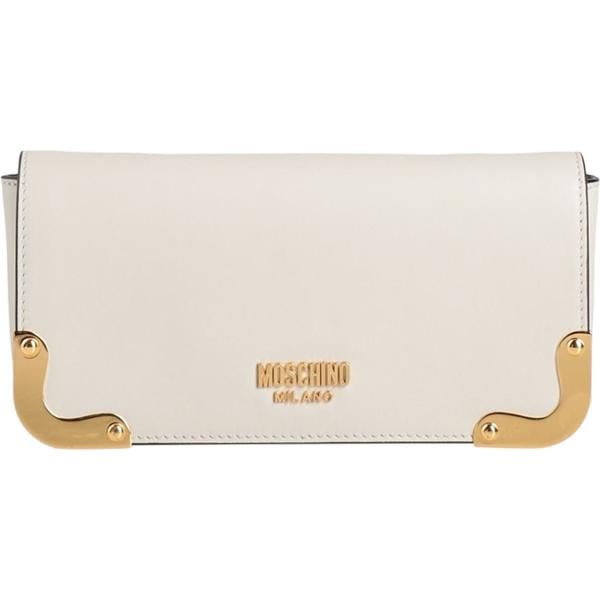 borse a mano Moschino bianco tinta unita