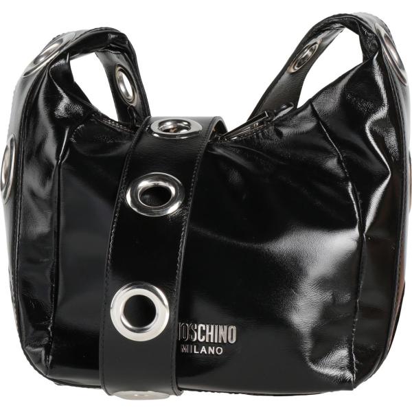 borse a tracolla Moschino nero tinta unita