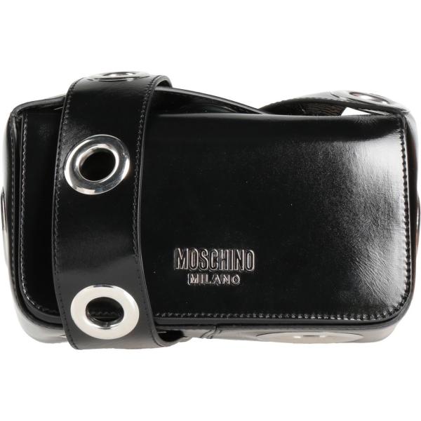 borse a tracolla Moschino nero tinta unita