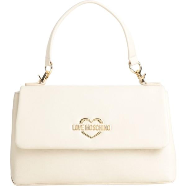 borse a mano Love Moschino bianco tinta unita