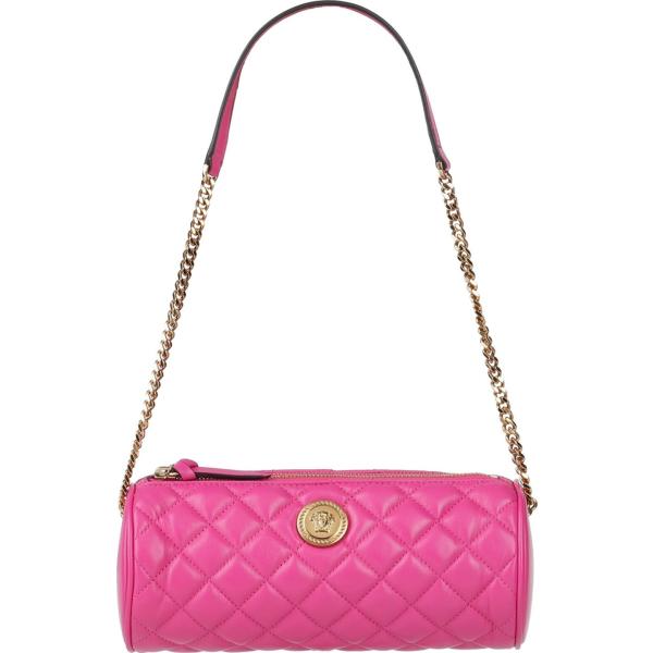 borse a spalla Versace rosa tinta unita