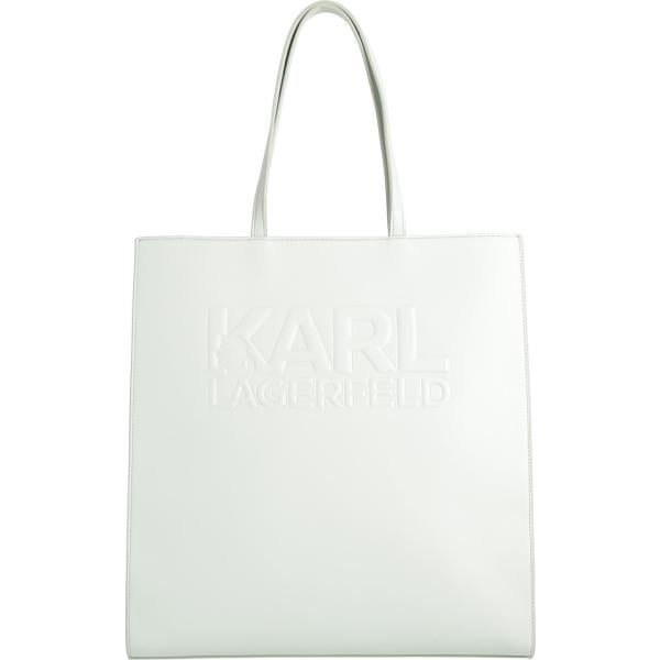 borse a mano Karl Lagerfeld bianco tinta unita