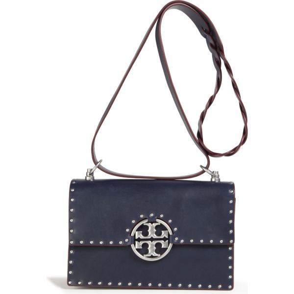 borse a tracolla Tory Burch blu tinta unita