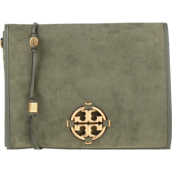 borse a tracolla Tory Burch verde tinta unita