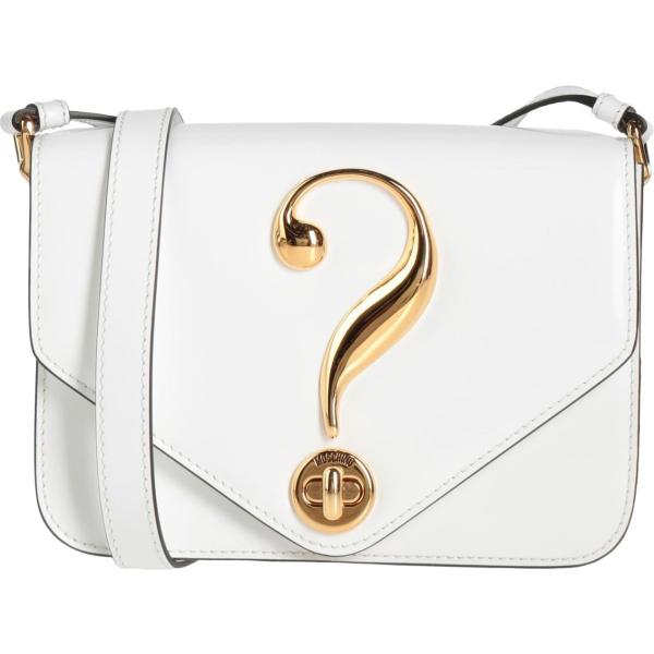 borse a tracolla Moschino bianco tinta unita