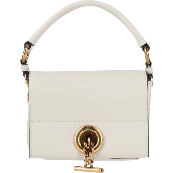 borse a mano Moschino bianco tinta unita