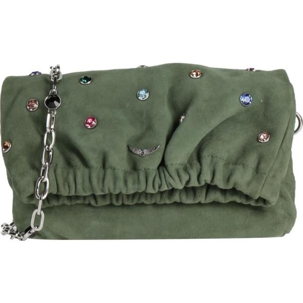 borse a tracolla Zadig&Voltaire verde tinta unita