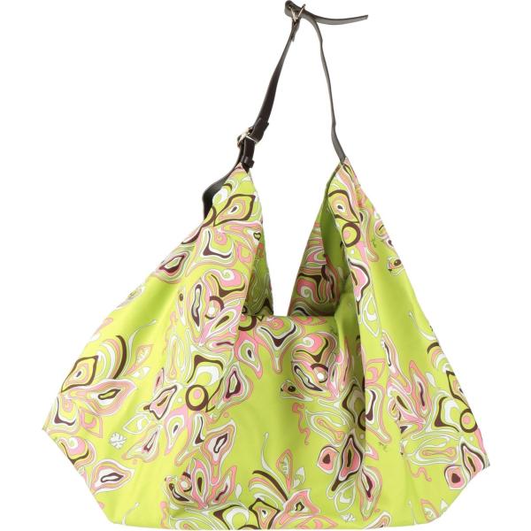 borse a spalla Pucci verde con stampe