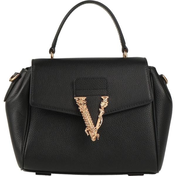 borse a mano Versace nero tinta unita
