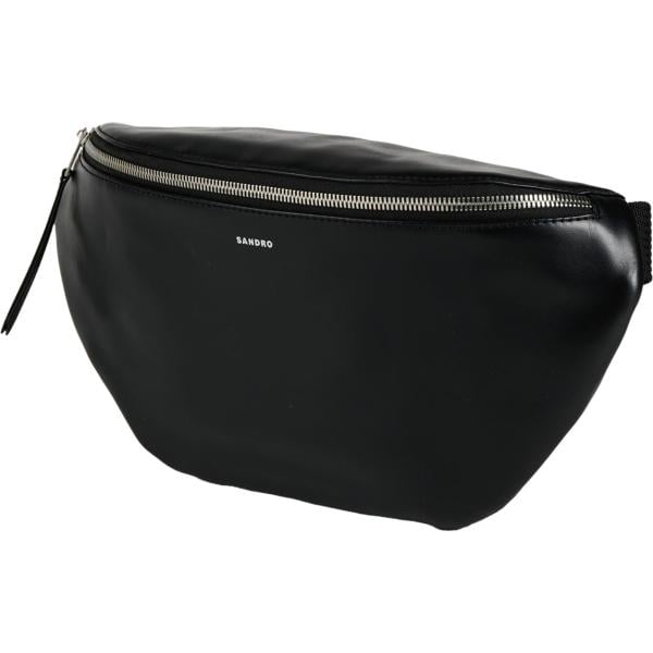Marsupio da donna in nero pece con zip Sandro Sandro