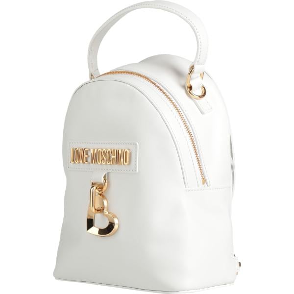 Zaino da donna in bianco neve con zip Love Moschino Love Moschino