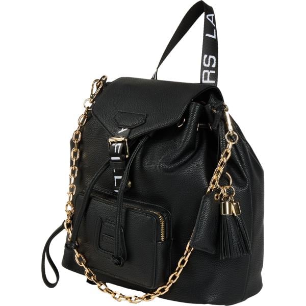 Zaino da donna in nero pece con zip LA FILLE des FLEURS LA FILLE des FLEURS