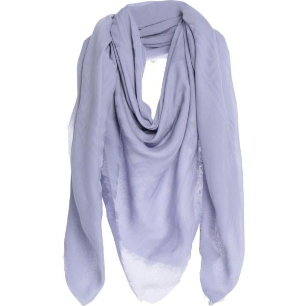 Foulard con frange jacquard Versace tinta unita
