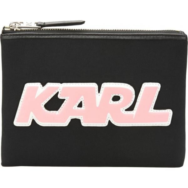 Pochette con zip interno foderato tinta unita Karl Lagerfeld tinta unita