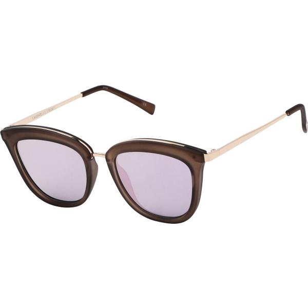 Occhiali da sole lenti a specchio in montatura in metallo Le Specs