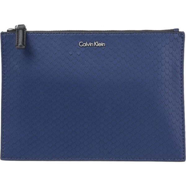 Pochette con zip in pelle tinta unita Calvin Klein tinta unita