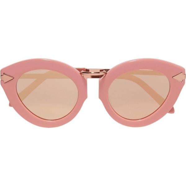 Occhiali da sole lenti a specchio in montatura in metallo Karen Walker multicolore
