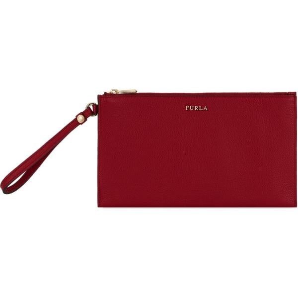 pochette Furla rosso tinta unita