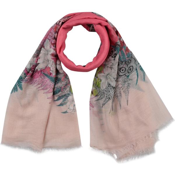Foulard con stampa in cotone Just Cavalli multicolore con stampe