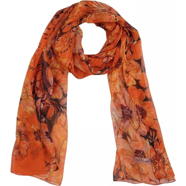 Stola fantasia floreale chiffon in seta Marina Deste a fiori