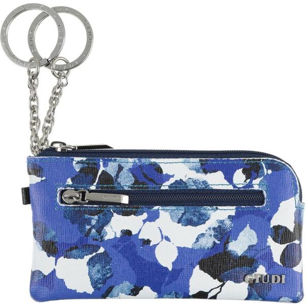 Portachiavi fantasia floreale con zip interno foderato Giudi a fiori