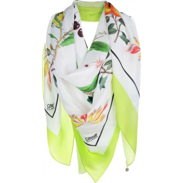 Foulard fantasia floreale in raso Cavalli Class a fiori