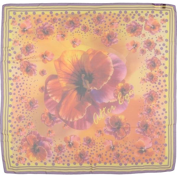 foulard Alteяǝgo arancione a fiori