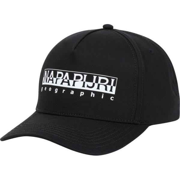 Cappello baseball con stampa interno sfoderato twill Napapijri nero con stampe