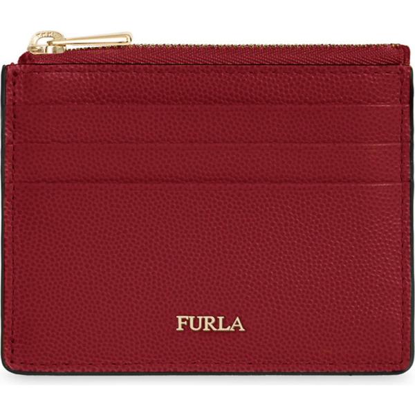 Portadocumenti con zip interno foderato in pelle tinta unita Furla tinta unita