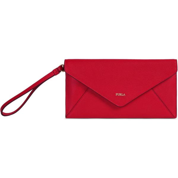 pochette Furla rosso tinta unita