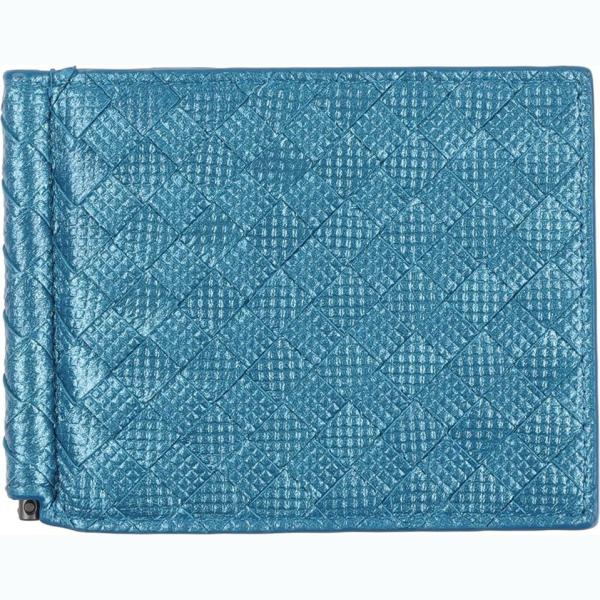 portafogli Bottega Veneta blu tinta unita